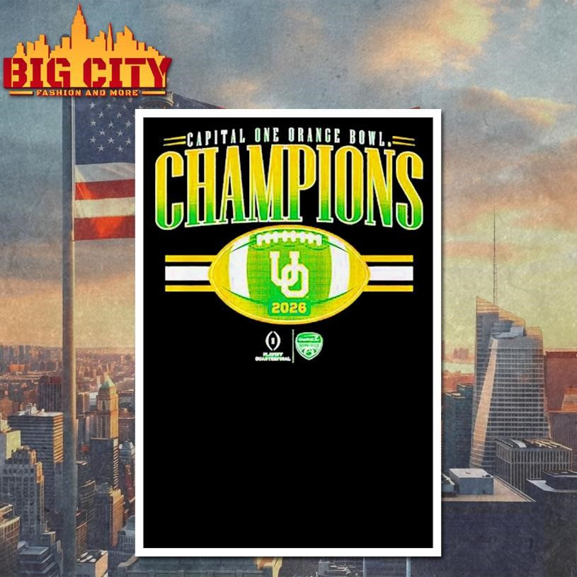 Oregon Football 2026 CFP Orange Bowl Champions Shirt