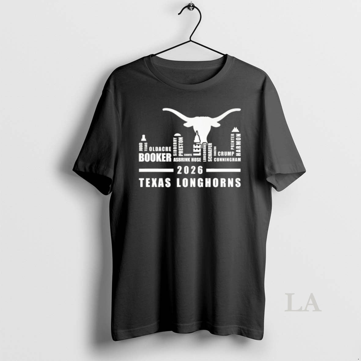 Original 2026 Texas Longhorns All Names City Skyline