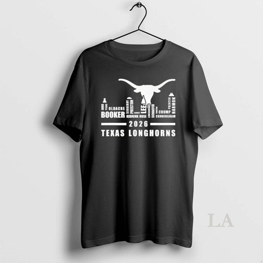 Original 2026 Texas Longhorns All Names City Skyline