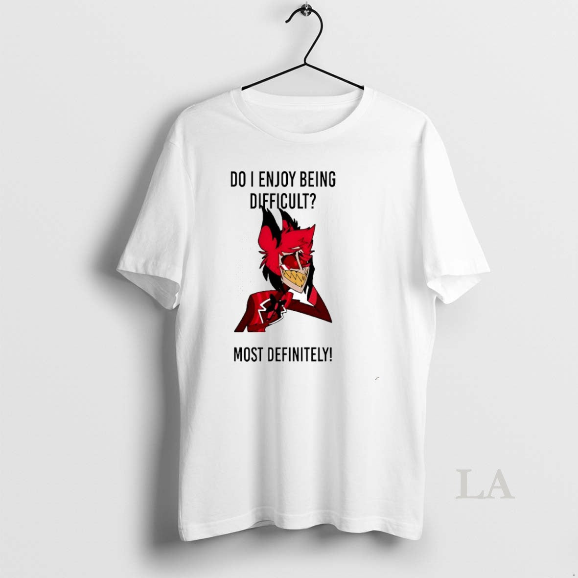 Original Alastor Do I Enjoy Being Difficult Most Definitely Circle T-Shirts, Hoodie, Sweatshirt | WearSparks.com