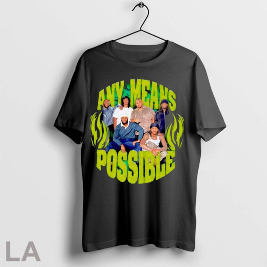 Original Any Means Possible Retro Text And Music Band Photo