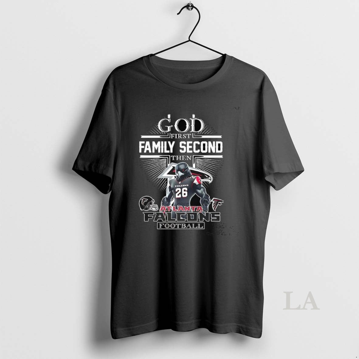 Original Atlanta Falcons God First Family Second Then Falcons Football Christian Mascot T-Shirts, Hoodie, Sweatshirt