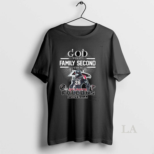Original Atlanta Falcons God First Family Second Then Falcons Football Christian Mascot T-Shirts, Hoodie, Sweatshirt