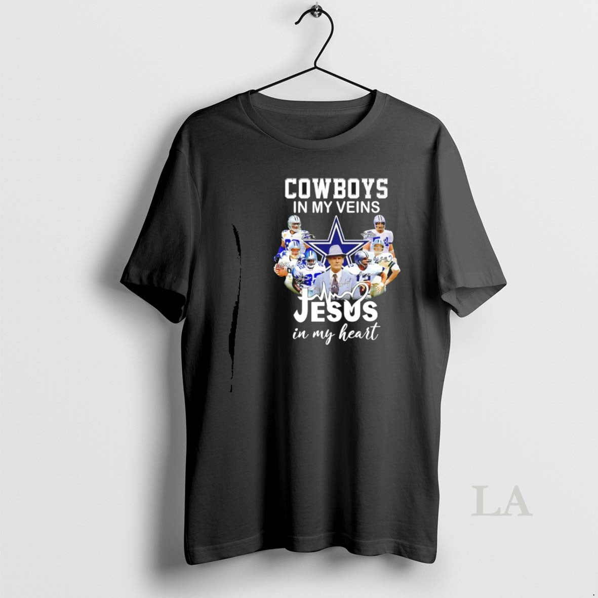Original Cowboys In My Veins Jesus In My Heart Player Collage Signatures T-Shirts, Hoodie, Sweatshirt | WearSparks.com