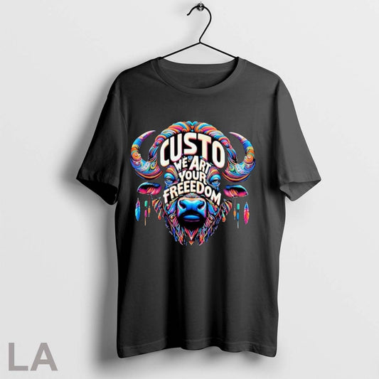 Original Custo We Art Your Freedom Colorful Buffalo
