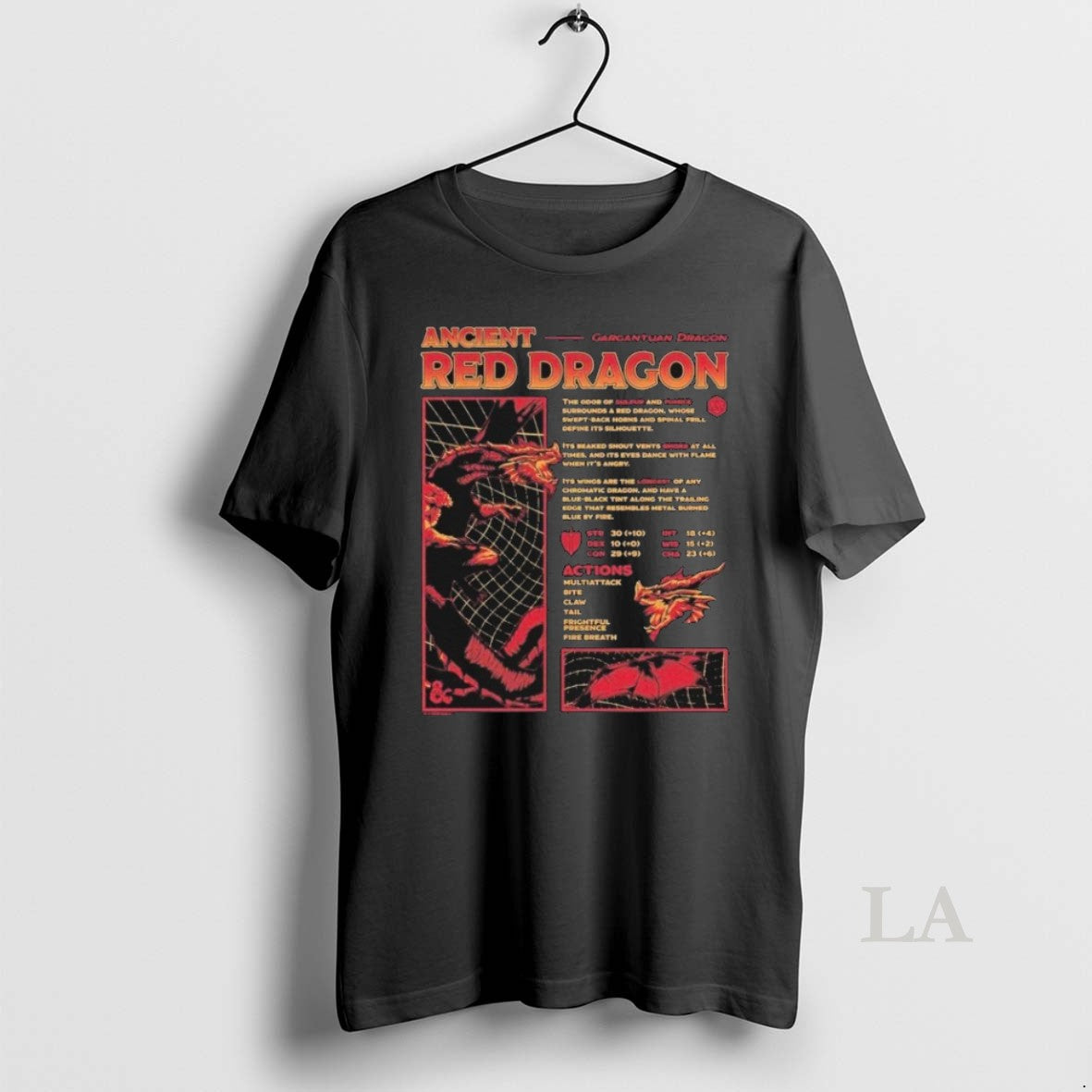 Original Dungeons Dragons Ancient Red Dragon Stats T-Shirts, Hoodie, Sweatshirt | WearSparks.com
