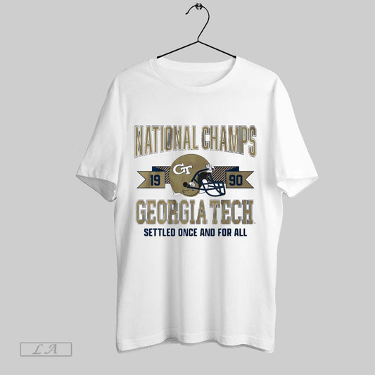 Original Georgia Tech Yellow Jackets Football 1990 National Champs Settled Once And For All Helmet
