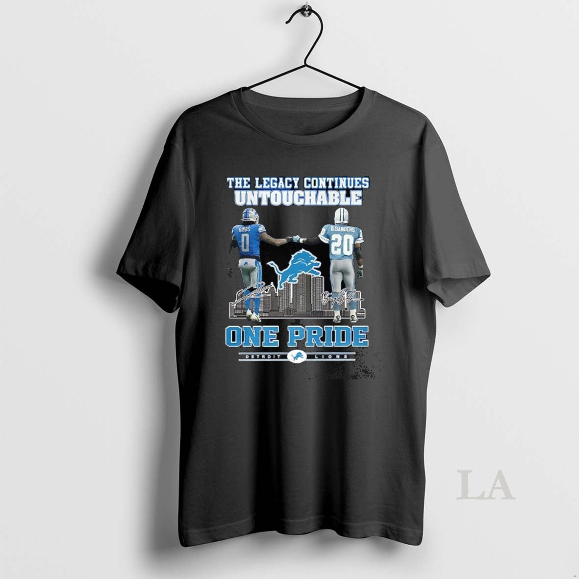 Original Gibbs And Sanders Detroit Lions One Pride The Legacy Continues Untouchable 2025 T-Shirts, Hoodie, Sweatshirt