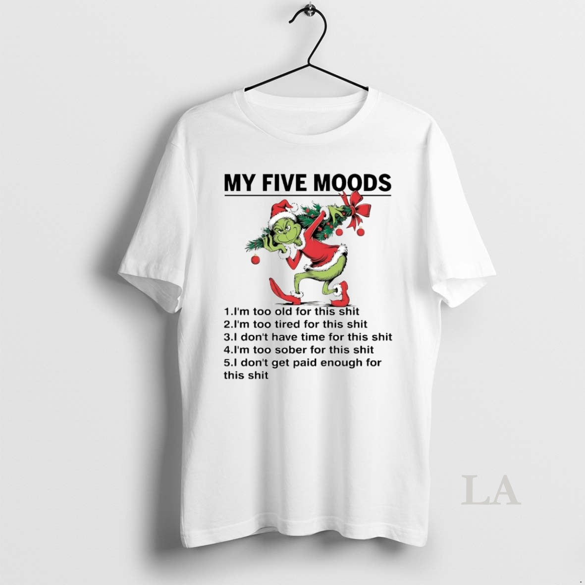 Original Grinch My Five Moods Christmas Tree T-Shirts, Hoodie, Sweatshirt | WearSparks.com