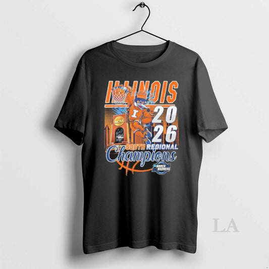 Original Illinois Mens Basketball Mascot 2026 South Regional Champions