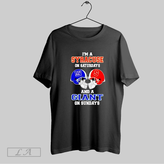 Original Im A Syracuse Orange On Saturdays And A New York Giants On Sundays Helmet