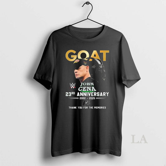 Original John Cena Goat 23rd Anniversary 2002 2025 Signature Thank You T-Shirts, Hoodie, Sweatshirt | WearSparks.com