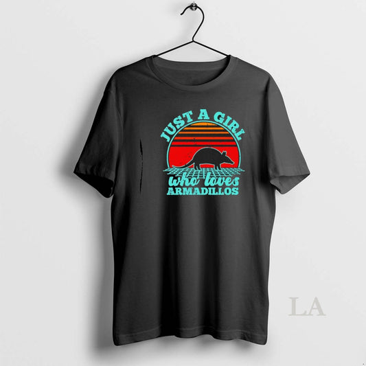 Original Just A Girl Who Loves Armadillos Sunset T-Shirts, Hoodie, Sweatshirt | WearSparks.com