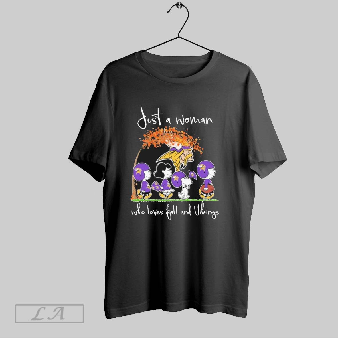 Original Just A Woman Who Loves Fall And Minnesota Vikings X The Peanuts Walking