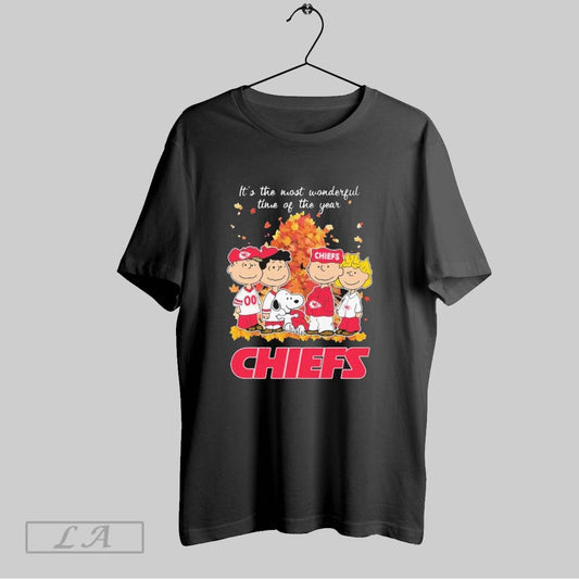 Original Kansas City Chiefs And Peanuts Character Its The Most Wonderful Time Of The Year