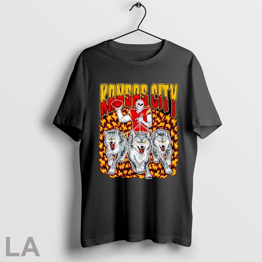 Original Kansas City Chiefs Skeleton Player Leading Wolf Pack