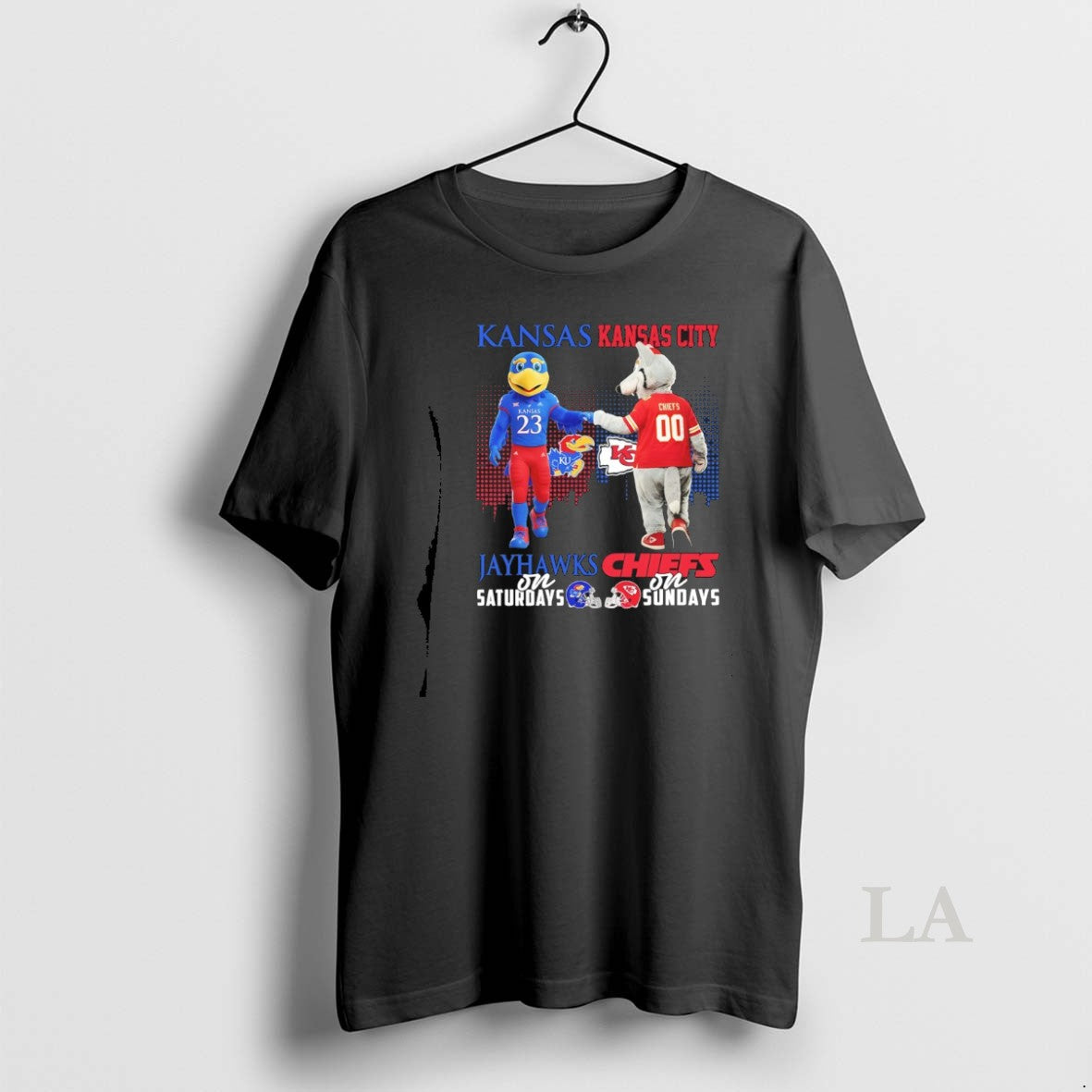 Original Kansas Jayhawks On Saturday And Kansas City Chiefs On Sundays Skyline Mascot T-Shirts, Hoodie, Sweatshirt