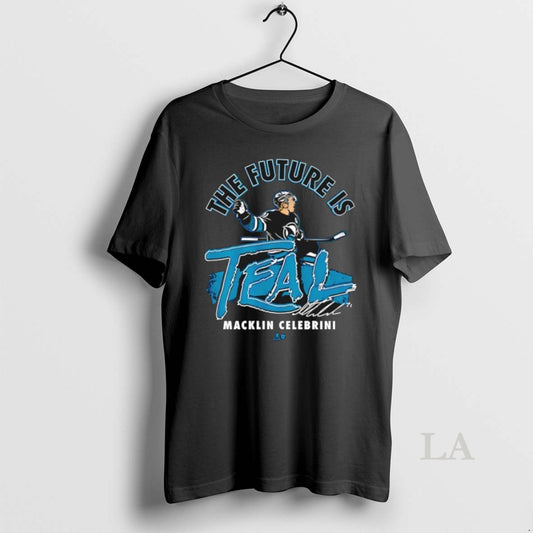 Original Macklin Celebrini San Jose Sharks Hockey The Future Is Teal Signature T-Shirts, Hoodie, Sweatshirt | WearSparks.com