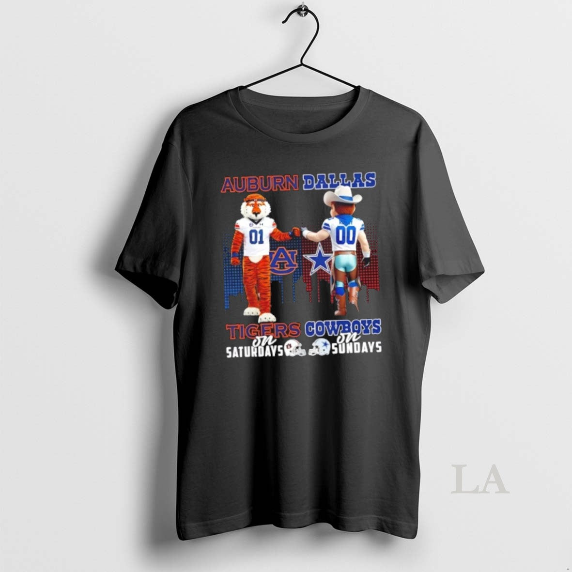 Original Mascots Auburn Tigers On Saturdays X Dallas Cowboys On Sundays Skyline T-Shirts, Hoodie, Sweatshirt | WearSparks.com