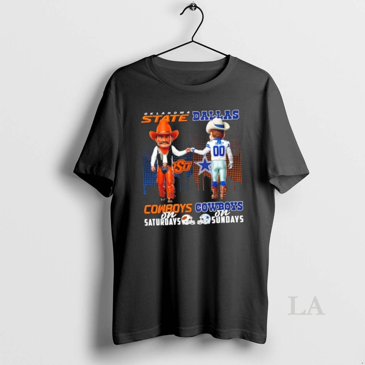 Original Mascots Oklahoma State Cowboys On Saturdays X Dallas Cowboys On Sundays Skyline T-Shirts, Hoodie, Sweatshirt