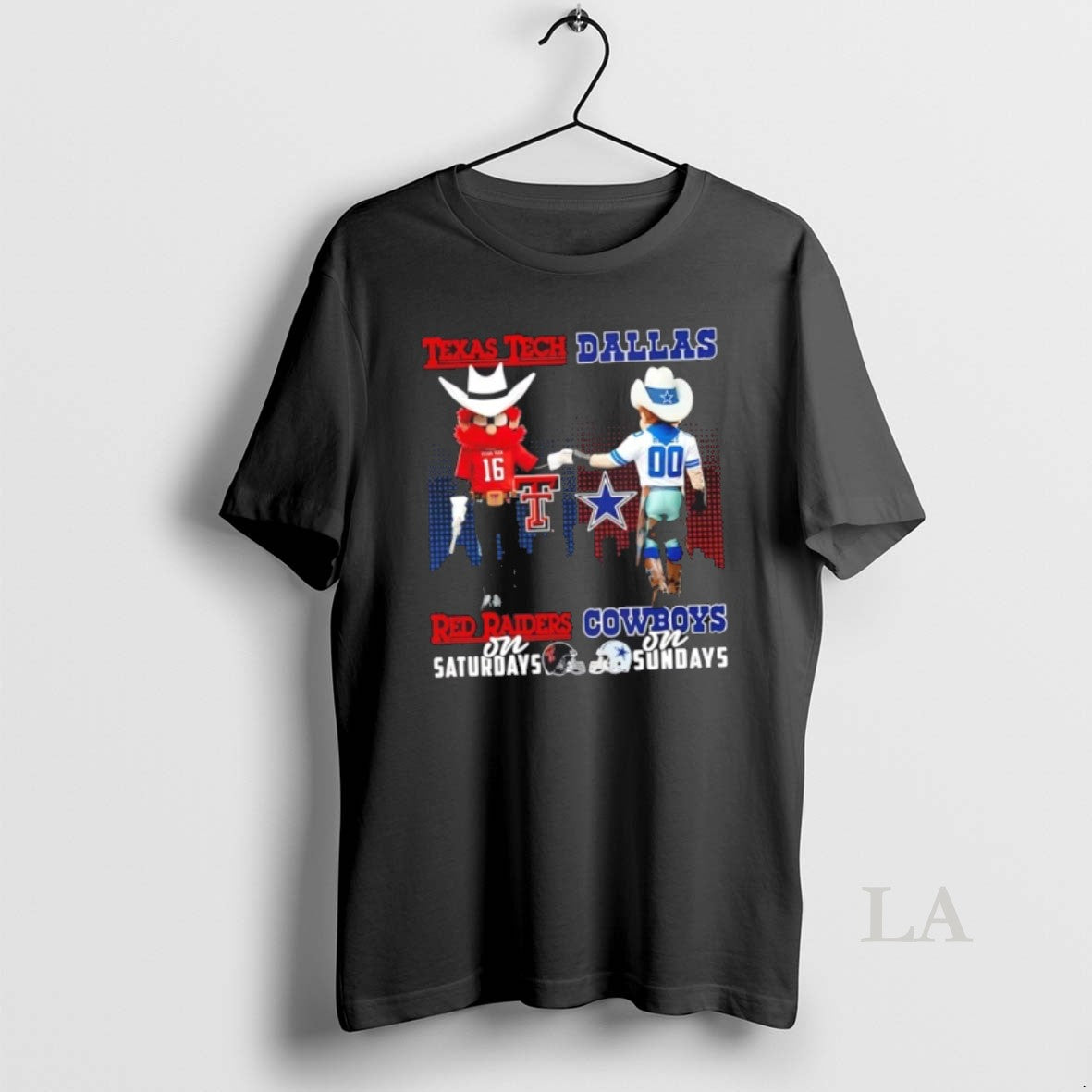 Original Mascots Texas Tech Red Raiders On Saturdays X Dallas Cowboys On Sundays Skyline T-Shirts, Hoodie, Sweatshirt