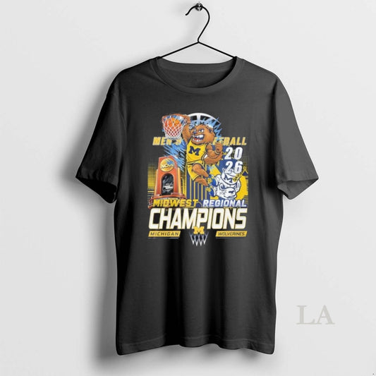 Original Michigan Mens Basketball Mascot 2026 Midwest Regional Champions