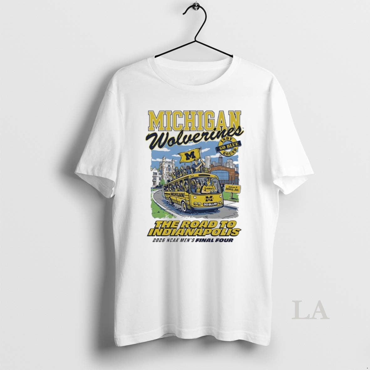 Original Michigan Wolverines 2026 Mens Basketball Final Four The Road To Indianapolis Cartoon