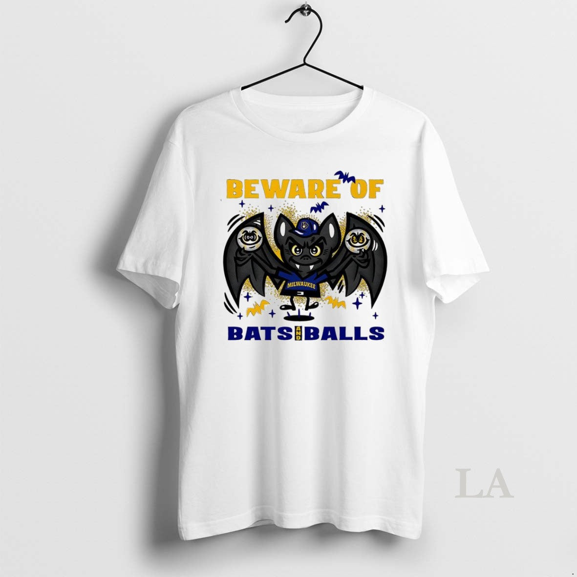 Original Milwaukee Brewers Baseball Beware Of Bats And Balls Halloween