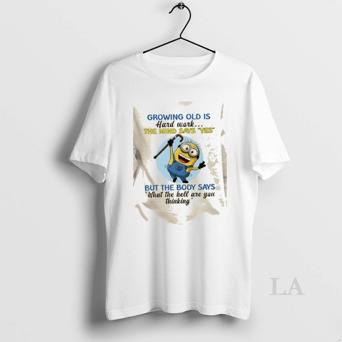 Original Minions Growing Old Is Hard Work The Mind Says Yes But The Body Says T-Shirts, Hoodie, Sweatshirt | WearSparks.com