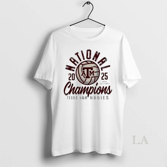 Original National Champions 2025 Womens Volleyball Texas A And M Aggies Circle T-Shirts, Hoodie, Sweatshirt | WearSparks.com