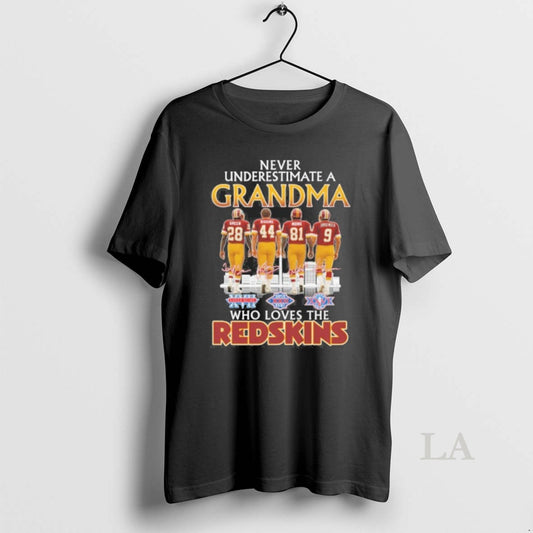 Original Never Underestimate A Grandma Who Loves The Washington Redskins T-Shirts, Hoodie, Sweatshirt | WearSparks.com