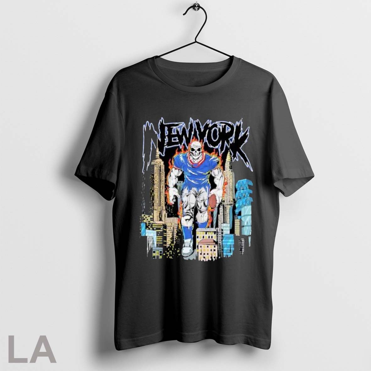 Original New York Giants Urban Cityscape Skeleton Football