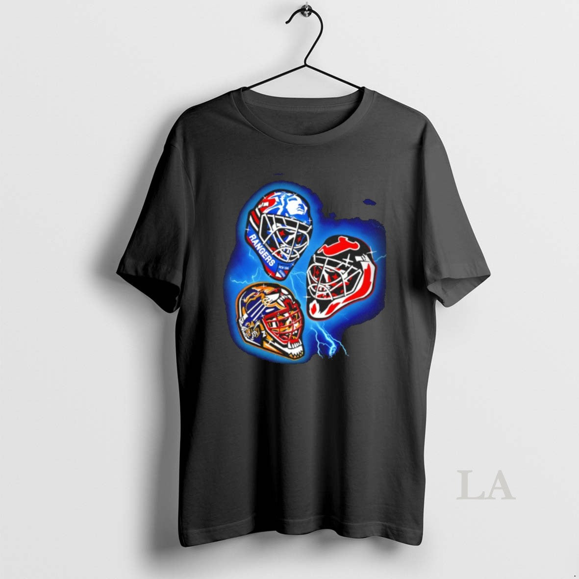 Original New York Rangers New Jersey Devils And Boston Bruins Nhl 94 Goalie Mask Art T-Shirts, Hoodie, Sweatshirt