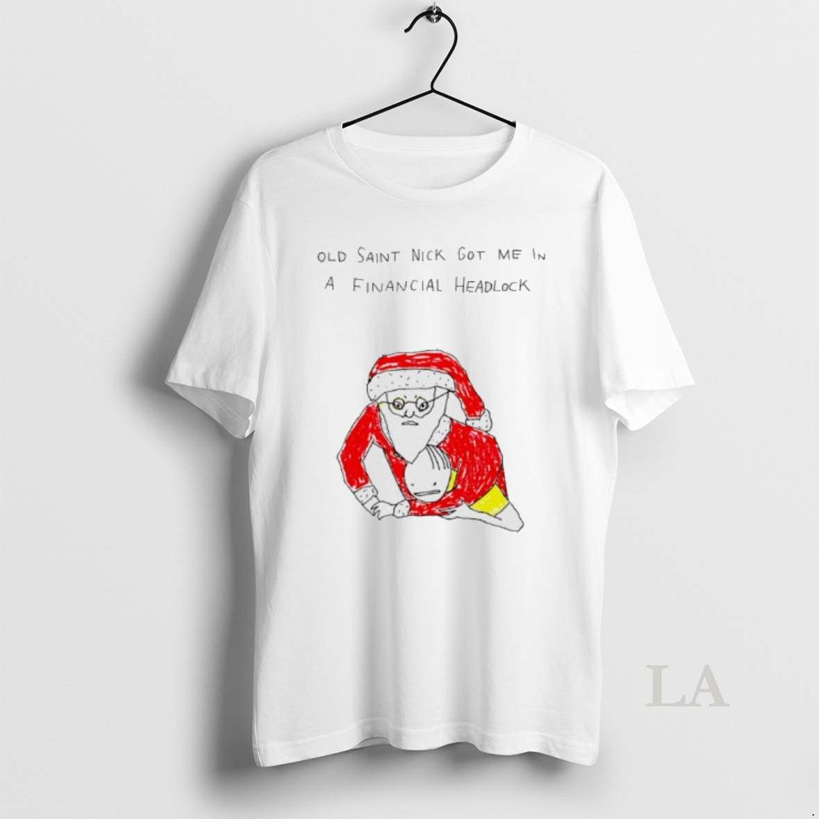 Original Old Saint Nick Got Me In A Financial Chokehold T-Shirts, Hoodie, Sweatshirt | WearSparks.com