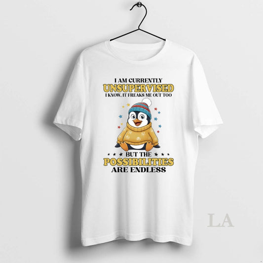 Original Penguin I Am Currently Unsupervised I Know It Freaks Me Out Too Circle T-Shirts, Hoodie, Sweatshirt | WearSparks.com