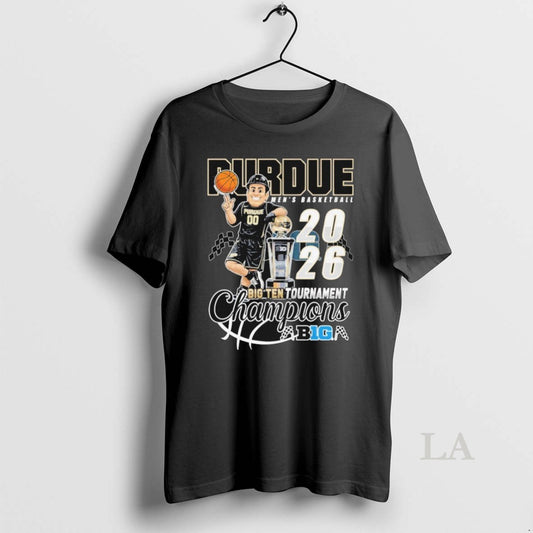 Original Purdue Boilermakers 2026 Big Ten Mens Basketball Tournament Champions Mascot Trophy Shirts
