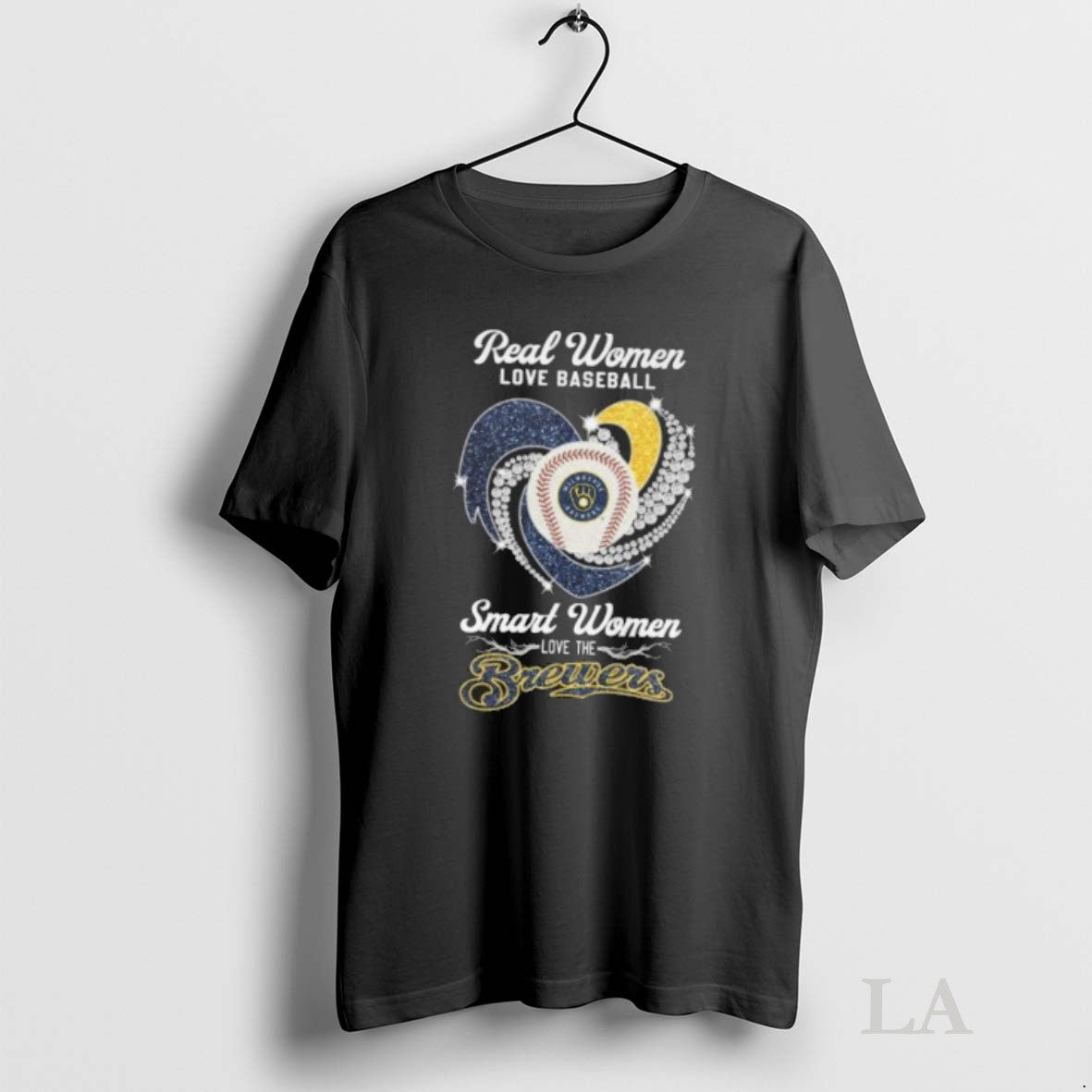 Original Real Women Love Baseball Smart Women Love The Milwaukee Brewers Diamond Heart 2025