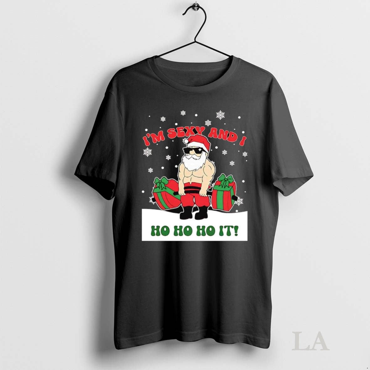 Original Santa Claus Lifting Weights Im Sexy And I Ho Ho It Christmas