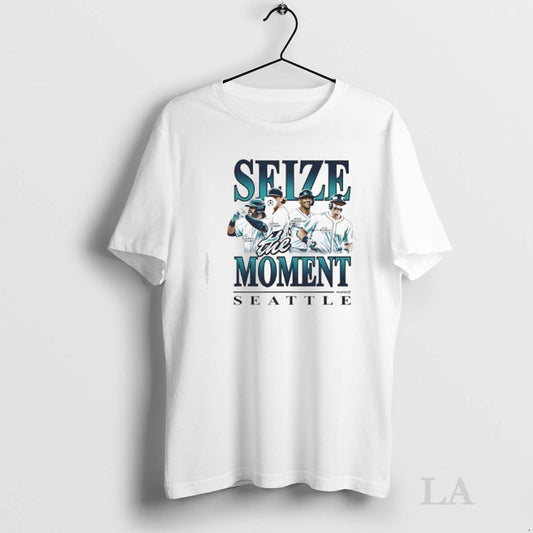 Original Seize The Moment Seattle Eugenio Suarez Logan Gilbert Julio Rodriguez Cal Raleigh Name Team