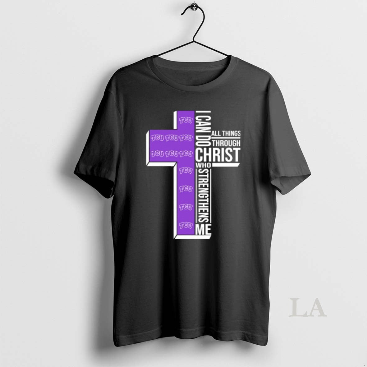 Original Tcu Horned Frogs Cross I Can Do All Things Through Christ Who Strengthen Me T-Shirts, Hoodie, Sweatshirt