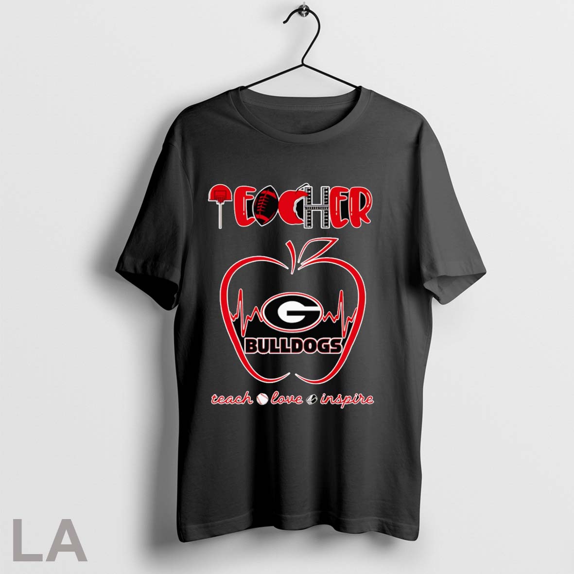 Original Teacher Teach Love Inspire Georgia Bulldogs