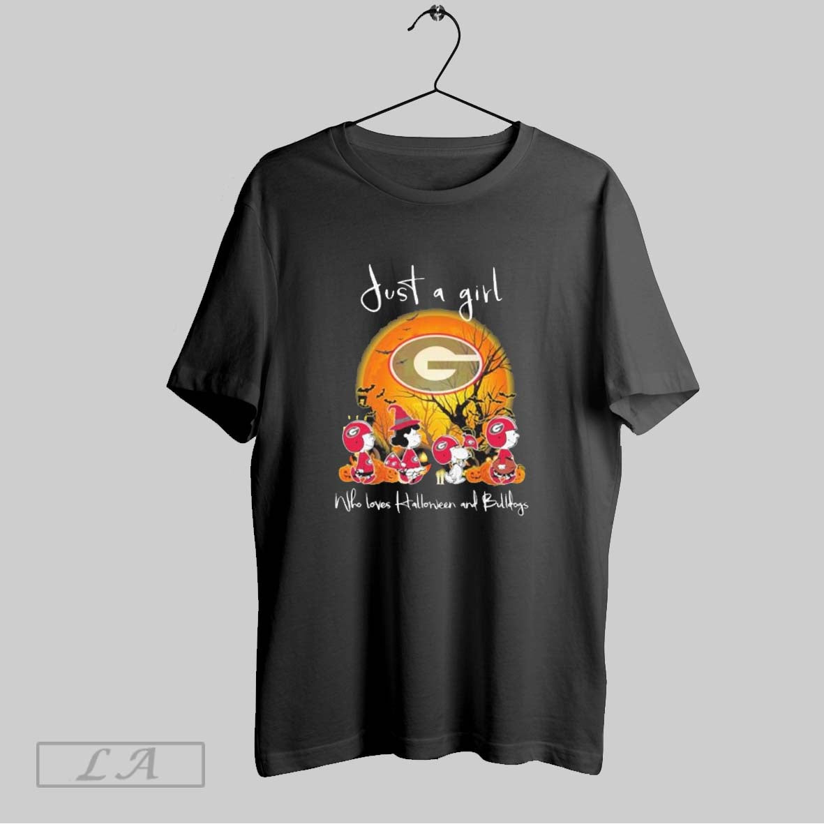 Original The Peanuts Walking Just A Girl Who Loves Halloween And Georgia Bulldogs