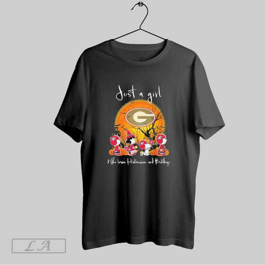 Original The Peanuts Walking Just A Girl Who Loves Halloween And Georgia Bulldogs