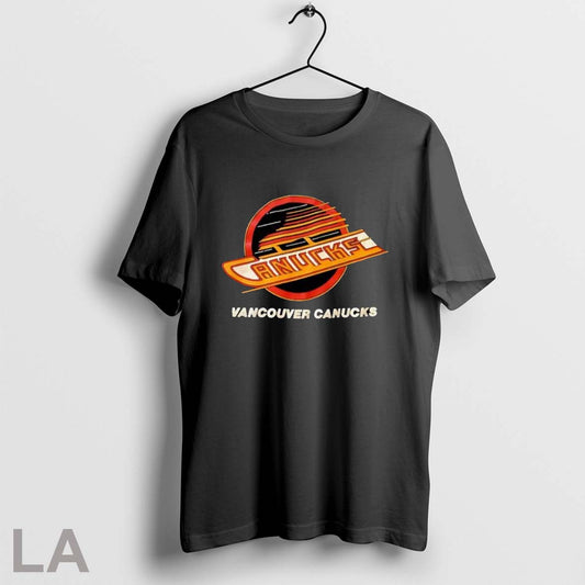 Original Vancouver Canucks Retro V Logo Hockey Graphic