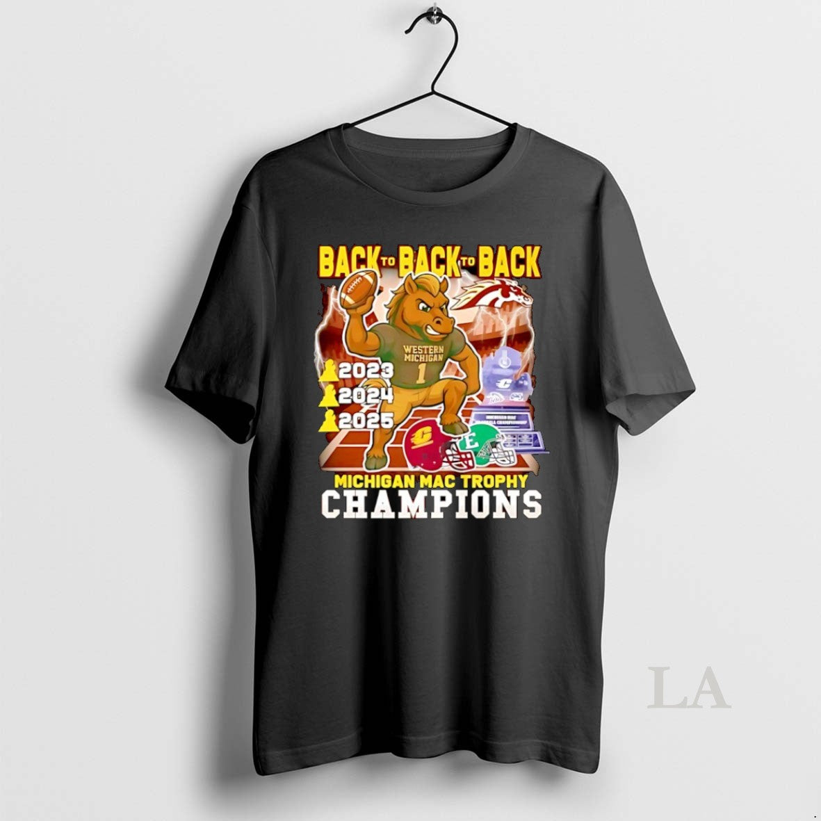 Original Western Michigan Broncos Michigan Mac Trophy Champions 2025 Back2back Mascot T-Shirts, Hoodie, Sweatshirt