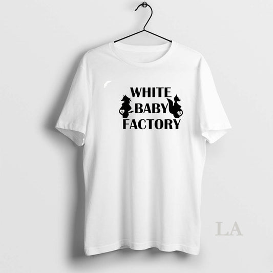 Original White Baby Factory Silhouette Of A Pregnant Animal T-Shirts, Hoodie, Sweatshirt | WearSparks.com
