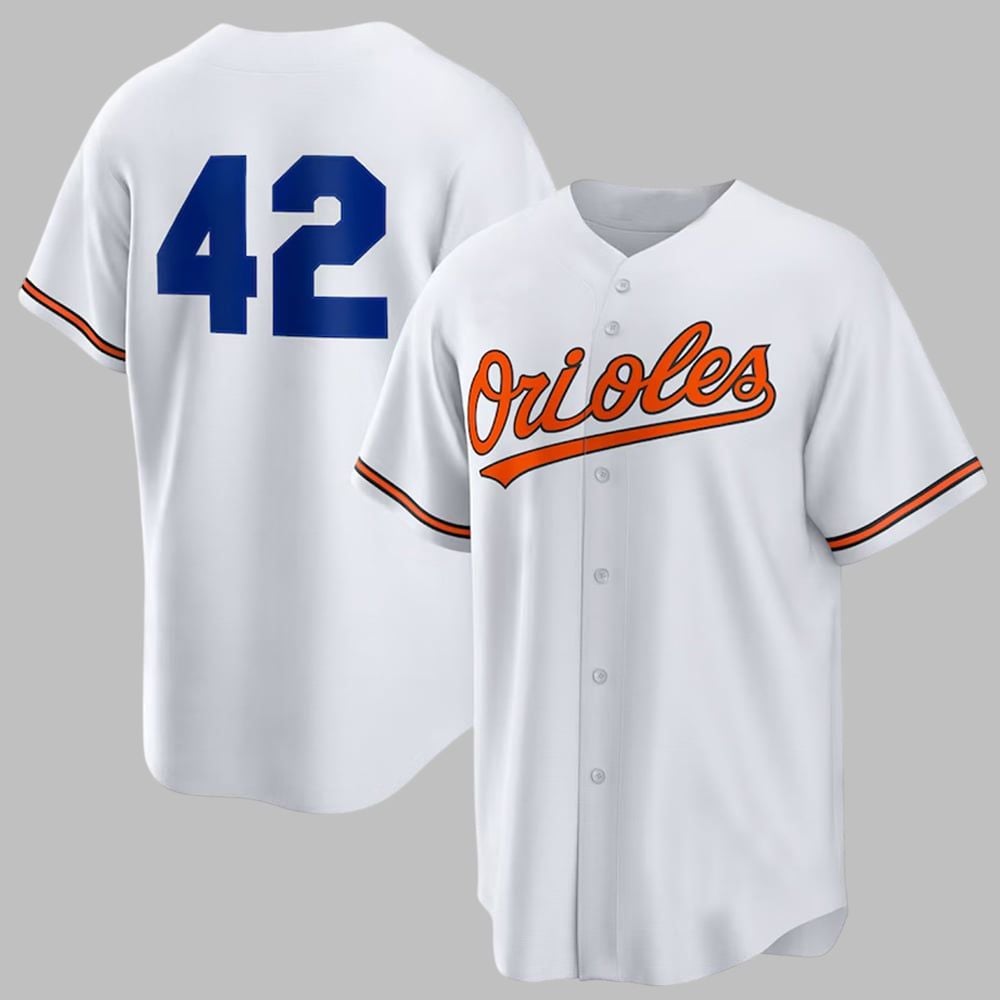 Orioles Jackie Robinson 42 Day Jersey - Grishko.com T-Shirts, Hoodie, Sweatshirt | WearSparks.com (Image 1)