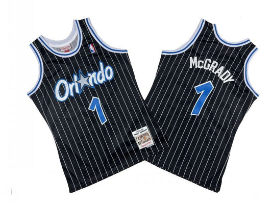 Orlando Magics #1 Penny Hardaway Magic 1 # Black White 03-04 Season Mitchell Retro Jersey Style 2