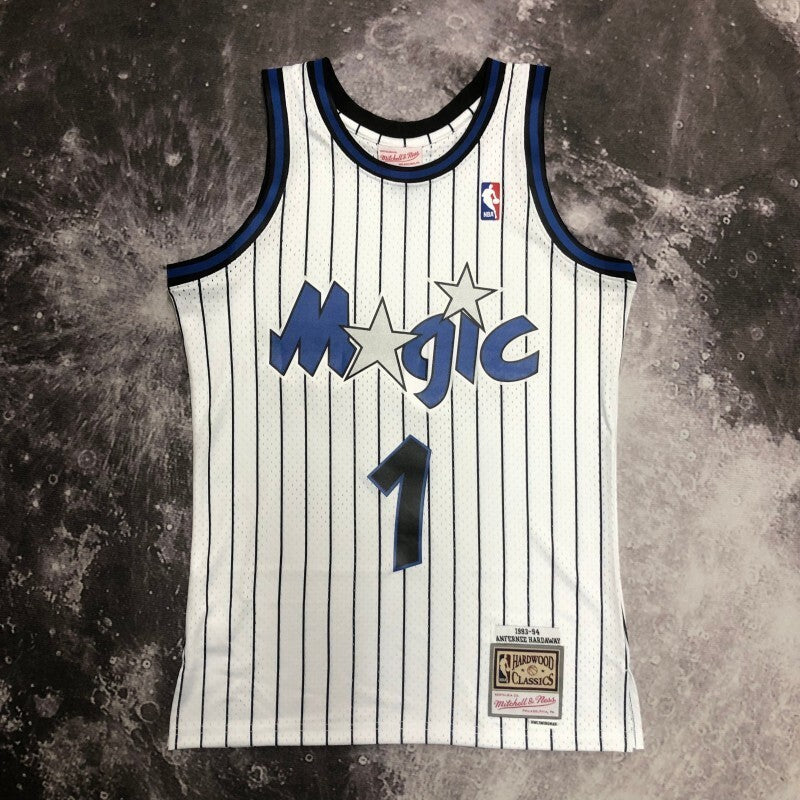 Orlando Magics #1 Penny Hardaway sw Magic 94 Season White 1 # Hardaway Style 2
