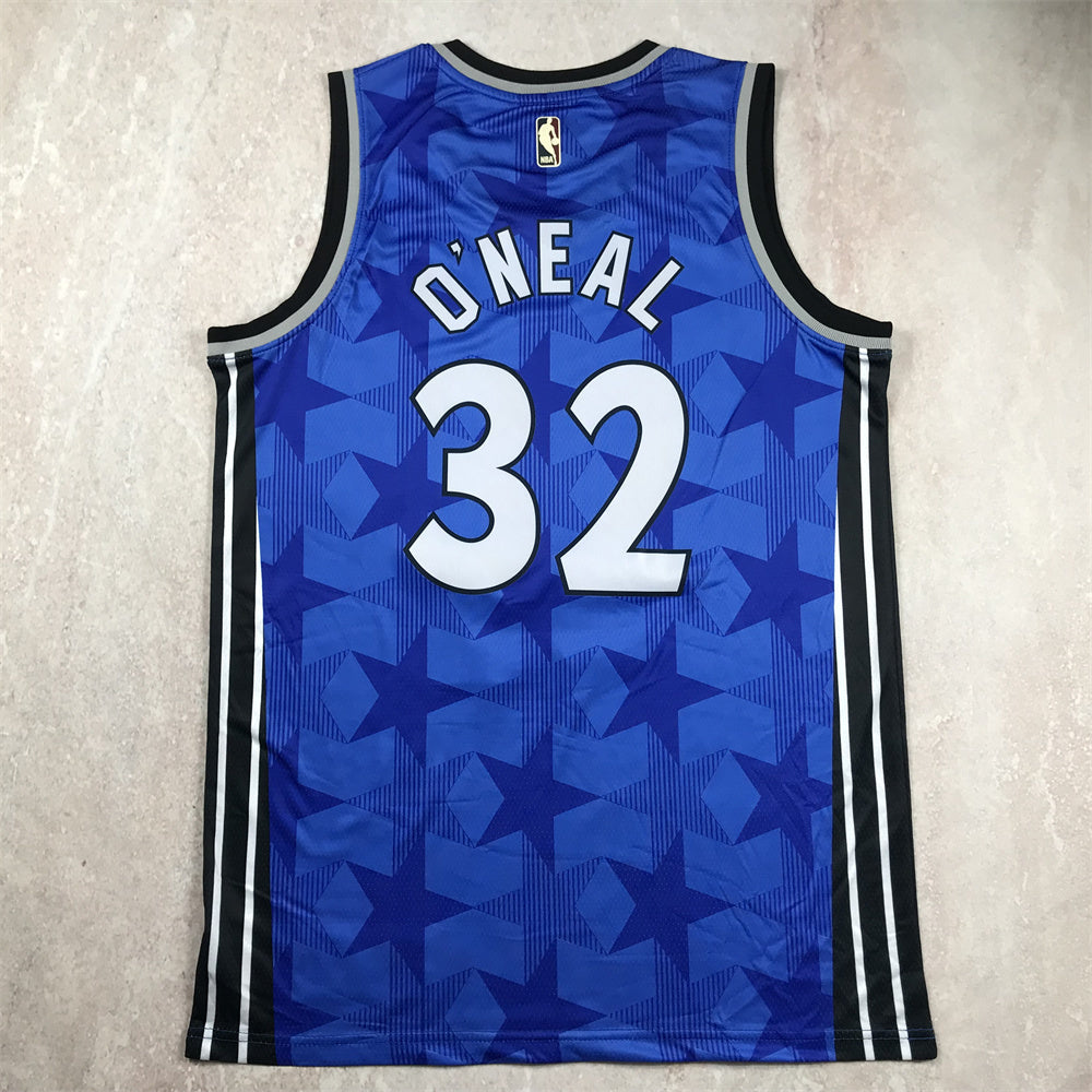 Orlando Magics#32 Shaquille O'Neal Hot Press Magic 32 Blue S-XXL Style 1